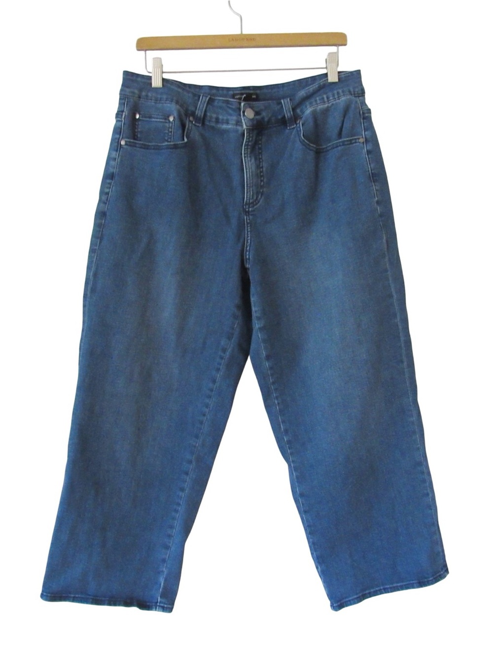 Universal Standard Bae Boyfriend Crop Jeans 10 Straight Leg Medium Wash Stretch